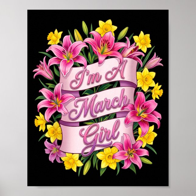 Poster Uma Rapariga de Março Narciso Flor de Nascimento M (Frente)