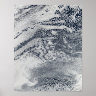 Poster Uma rede das nuvens sobre o Oceano Pacífico