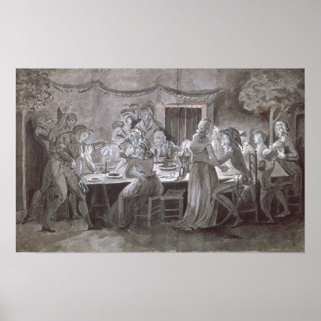 Poster Uma Refeição De Casamento À Noite (Frente)