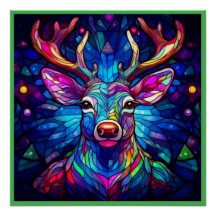 Uma Reindeer De Cristal De Vidro