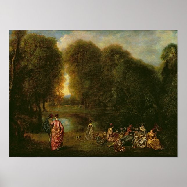 Pôster Uma reunião em um parque (Frente)