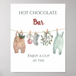 Poster Uma Roupa de Natal Alegre Barra de Chocolate Quent