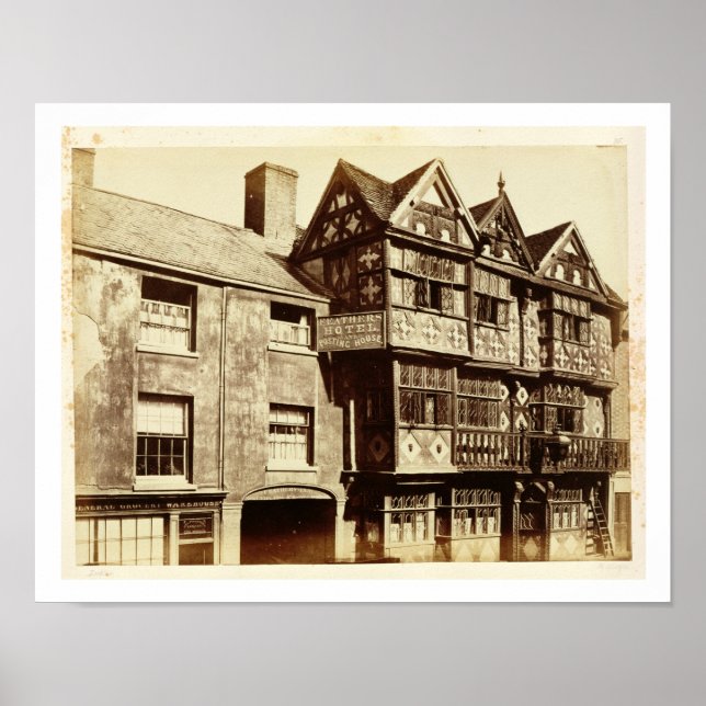 Poster Uma rua em Ludlow (foto b/w) (Frente)