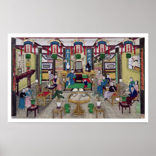 Poster Uma sala na casa do Sr. Kong, um comerciante de