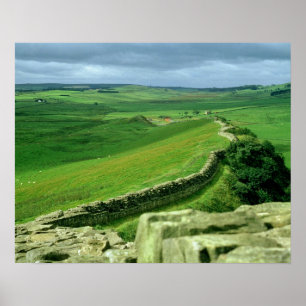 Pôster Uma seção da parede de Hadrian, ANÚNCIO do séc