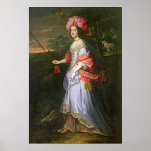 Pôster Uma senhora no traje de mascarada, c.1679