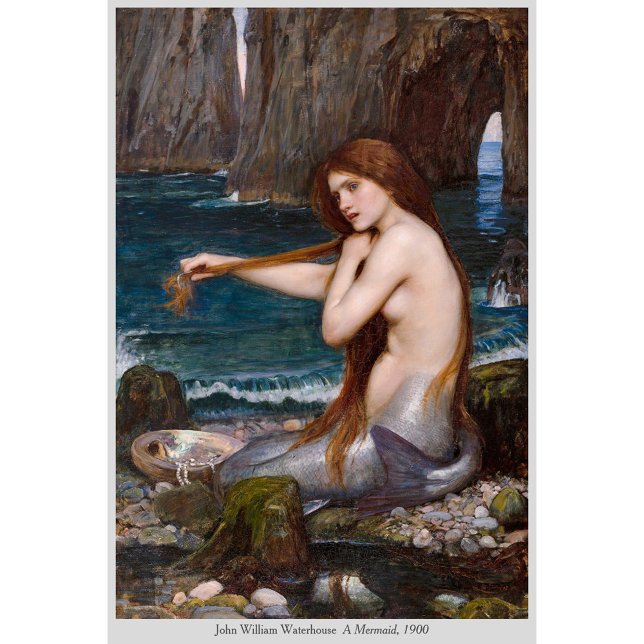 Pôster Uma sereia de John William Waterhouse 1900 CC1006 (Criador carregado)