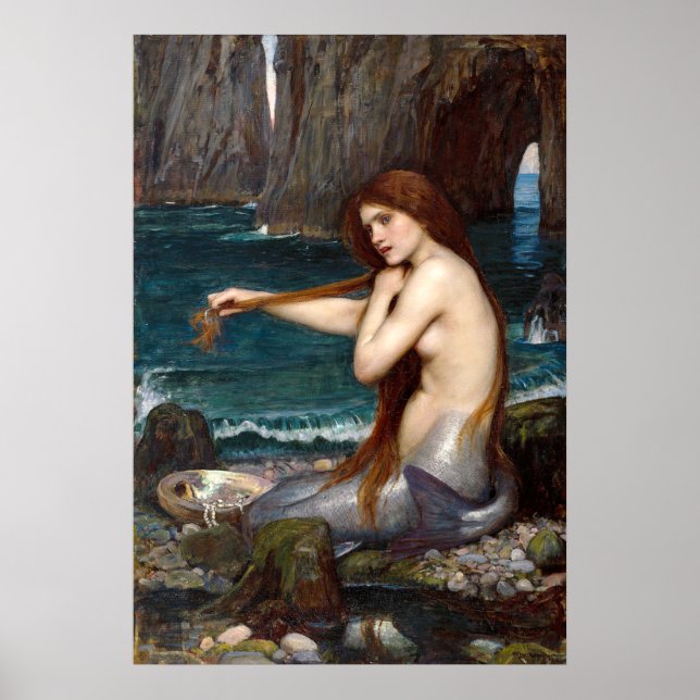 Poster Uma Sereia, Waterhouse (Frente)