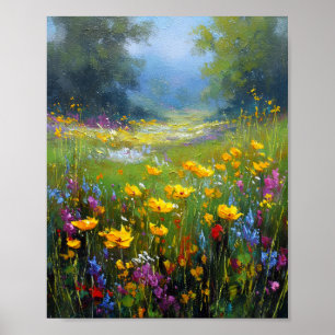 Poster Uma Sinfonia do Florescer de Verão: Flores Silvest