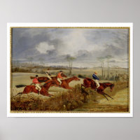 Uma Steeplechase, perto do fim (óleo na canvas)