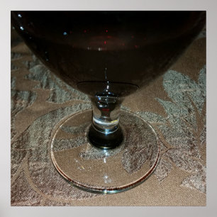 Pôster uma taça de vinho tinto