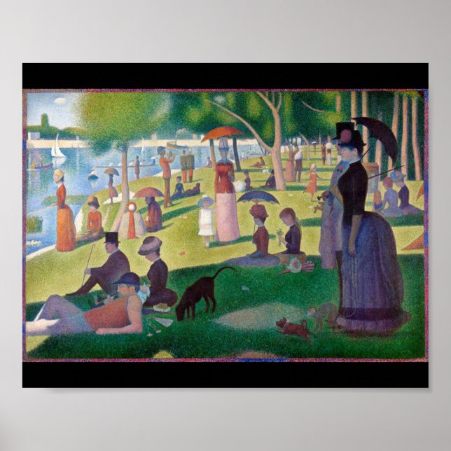 Poster Uma tarde de domingo em La Grande Jatte, Seurat (Frente)