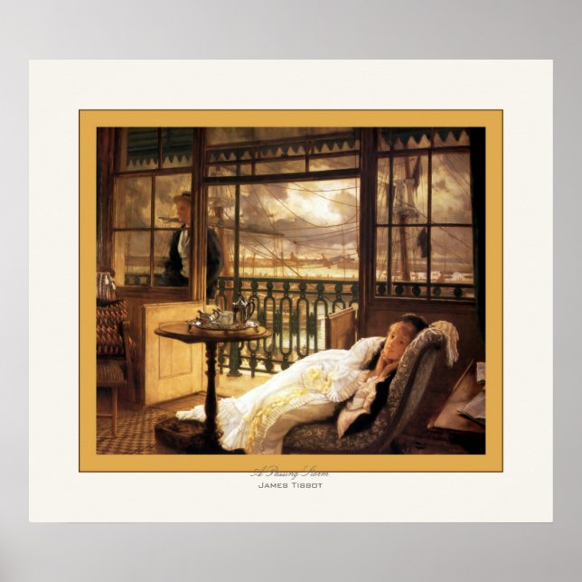 Pôster Uma Tempestade Passante ~ James Tissot ~ Bela Arte (Frente)