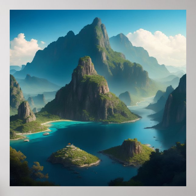 Poster uma terra de paisagens diversas (Frente)