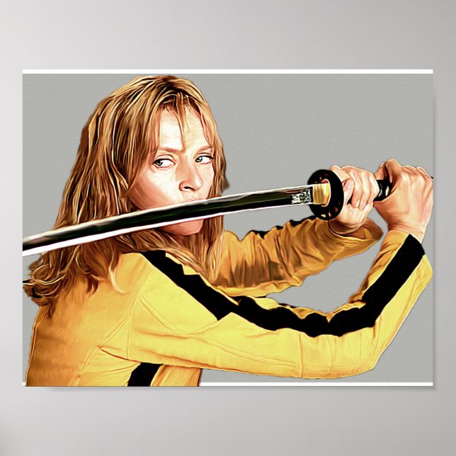 Poster Uma Thurman - Matar Bill - Pintura digital (Frente)