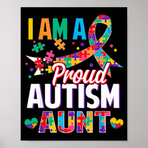 Poster Uma Tia Orgulhosa do Autismo Peça de Quebra-cabeça