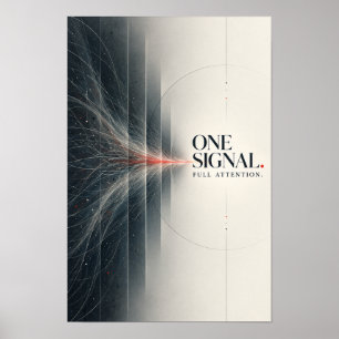 Poster Uma Tipografia de Atenção Pura e Minimalista de Um