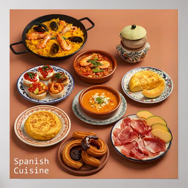 Poster Uma trilha Tapas através da Espanha (Frente)