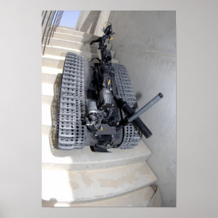 Poster Uma unidade robótica Talon 3B subindo um voo de st