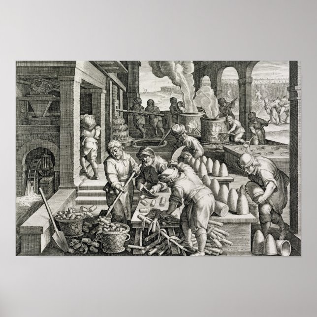 Pôster Uma Usina de Açúcar e Produção de Açúcar (Frente)