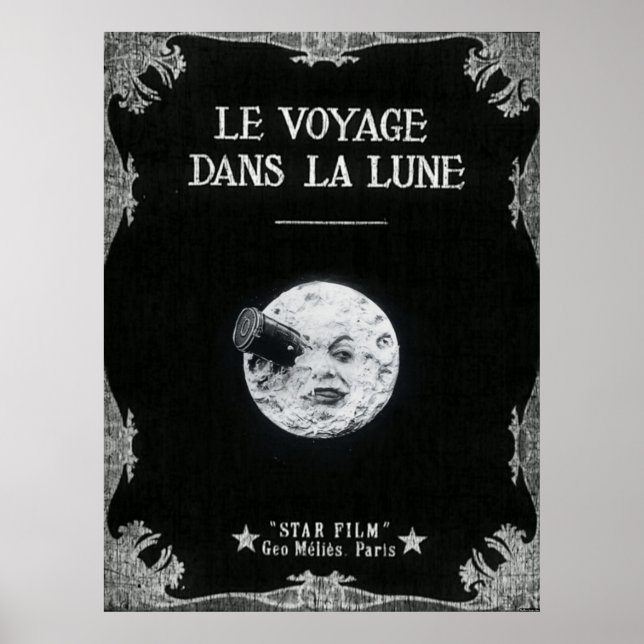 Poster Uma viagem ao cinema francês retrô da lua (Frente)