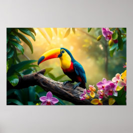Poster Uma vibrante Selva Tropical do Tucano