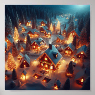 Poster Uma vila de Natal confortável