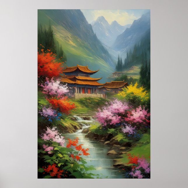 Poster Uma vila floresce na Embaixada da Natureza (Frente)