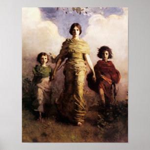Poster Uma Virgem de Abbott Handerson Thayer