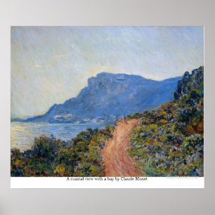 Poster Uma visão costeira com a baía de Claude Monet