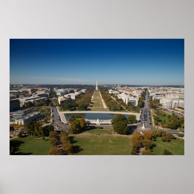 Pôster Uma visão paisagística de Washington DC (Frente)