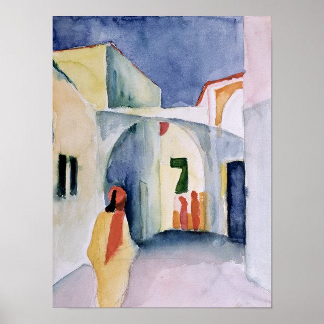 Pôster Uma visão para baixo de um Beco (Frente)