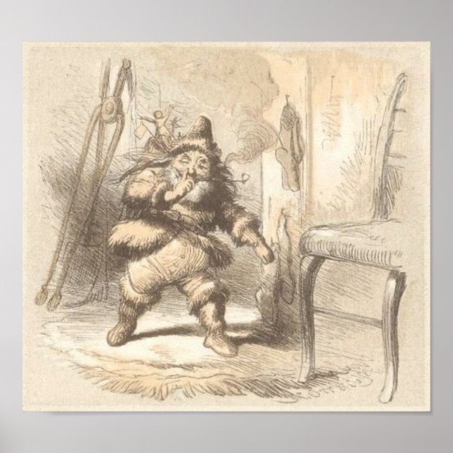 Poster Uma visita do artista Santo Nicholas F.O.C. Darley (Frente)