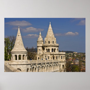 Poster Uma vista de Budapeste de Castle Hill.