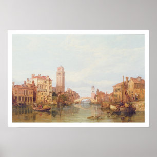 Pôster Uma vista de Verona, 1848 (óleo em canvas)