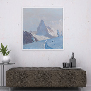 Poster Uma Vista do Matterhorn, Inverno