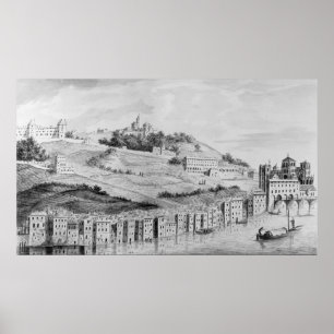 Poster Uma vista do porto da cidade de Lyons