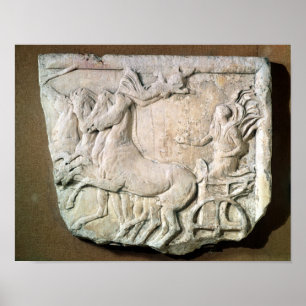 Pôster Uma vitória na raça de chariot de quatro cavalos
