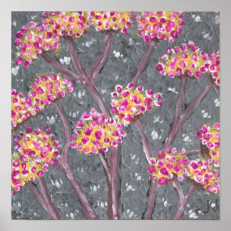 Poster Umbelas de Flor de Rosa