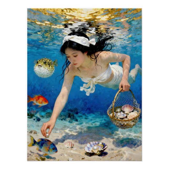 Pôster "Umi Blossom" - Um Retrato Oceânico (Frente)