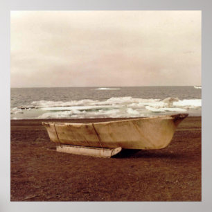 Poster Umiak Walrus Skin Whalers Foto De Barco