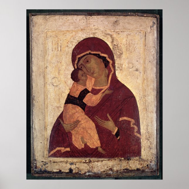 Pôster Umilenie Virgin de Wladimir, Escola de Moscou (Frente)