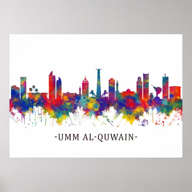 Poster Umm al-Quwain EAU Skyline (Frente)