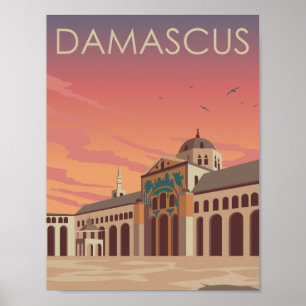 Poster Ummayad Mesquita Damasco, famosa Viagem