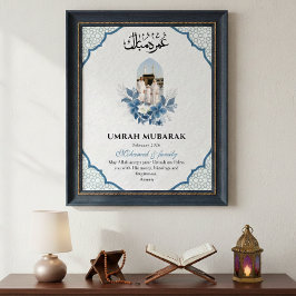 Poster Umrah Mubarak Personalizado 1 Foto Islâmica