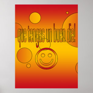 Poster Un Buen Día de Que Tengas! A bandeira da espanha
