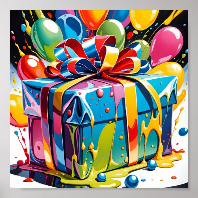 Poster Un cadeau éclatant de couleurs (Frente)