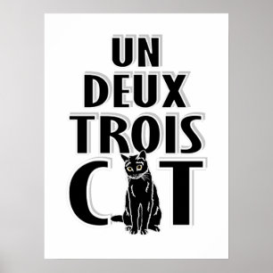 Poster Un Deux Trois Cat French Cats