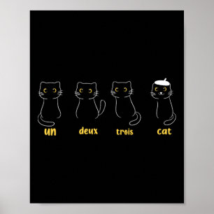Poster Un Deux Trois Cat Funny Cat Lovers