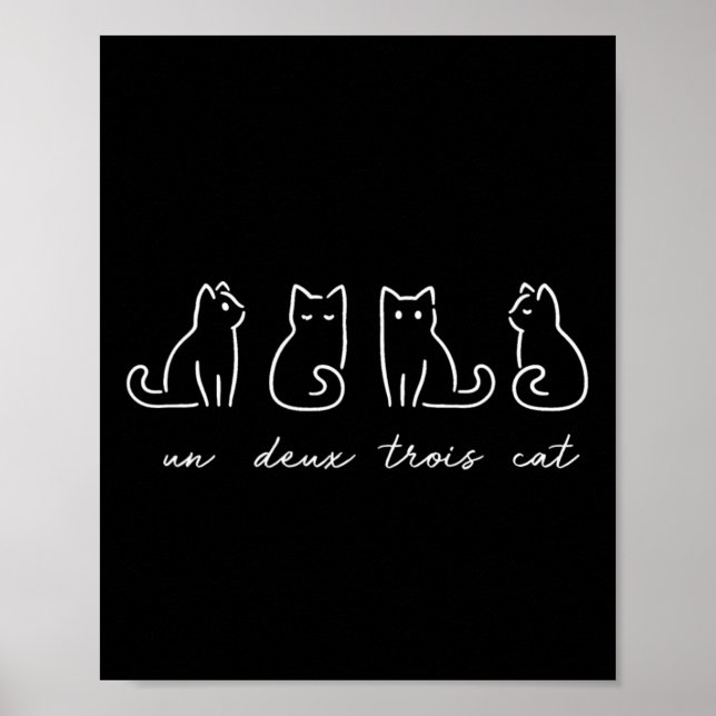 Poster Un Deux Trois Cat Funny Cat Lovers 1 (Frente)